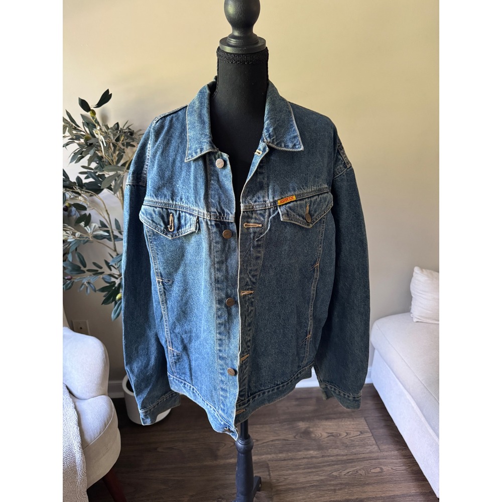 Edwin Big Jacket Mens XL Denim Trucker Made in Japan Blue Jean Jacket 1344-SB
